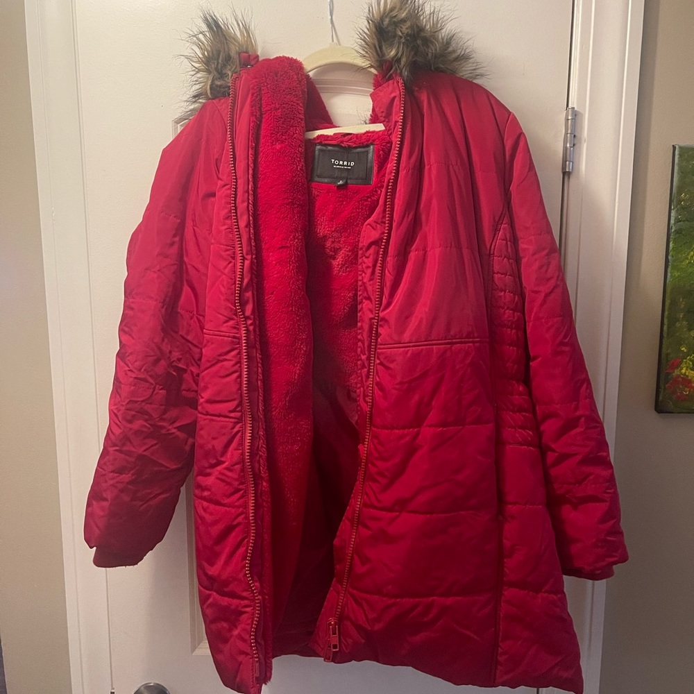 Red torrid winter jacket